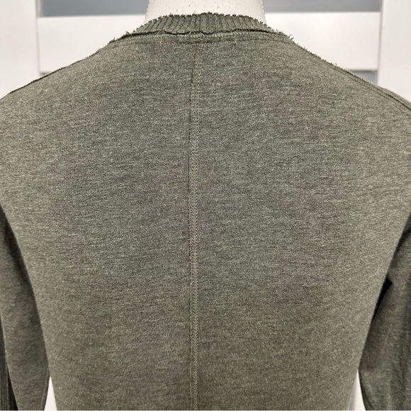 Rag And Bone Townes Dress Heather Army Green Crew Knit Midi Dress Size XSmall - Picture 7 of 9